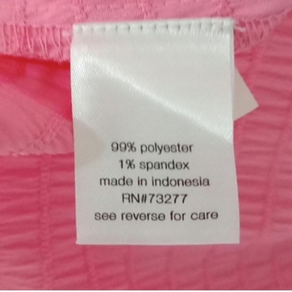 Elizabeth and James Textured Pink Balloon Sleeve Dress Sz Large - Picture 15 of 16